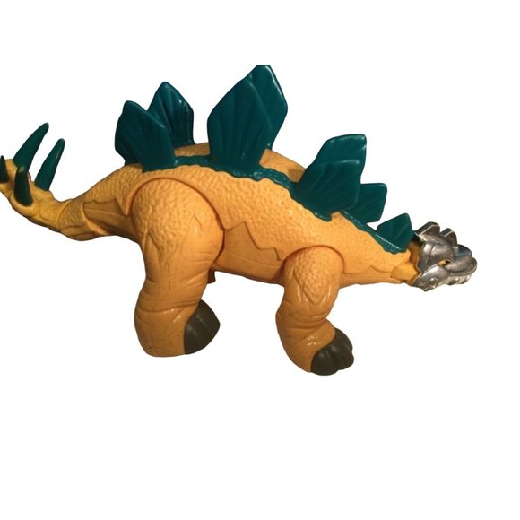 Fisher-Price Imaginext Yellow Green Stegosaurus Dinosaur 2011 Mattel 14.5" Long - Picture 9 of 16